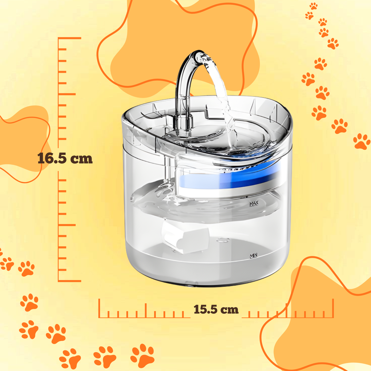 Fuente de agua con sensor